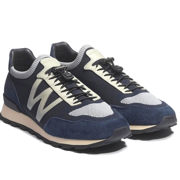NWT$980 J.M. Weston On My Way Knit Sneaker in Navy Sz UK 8.5 (US 9.5) 42.5